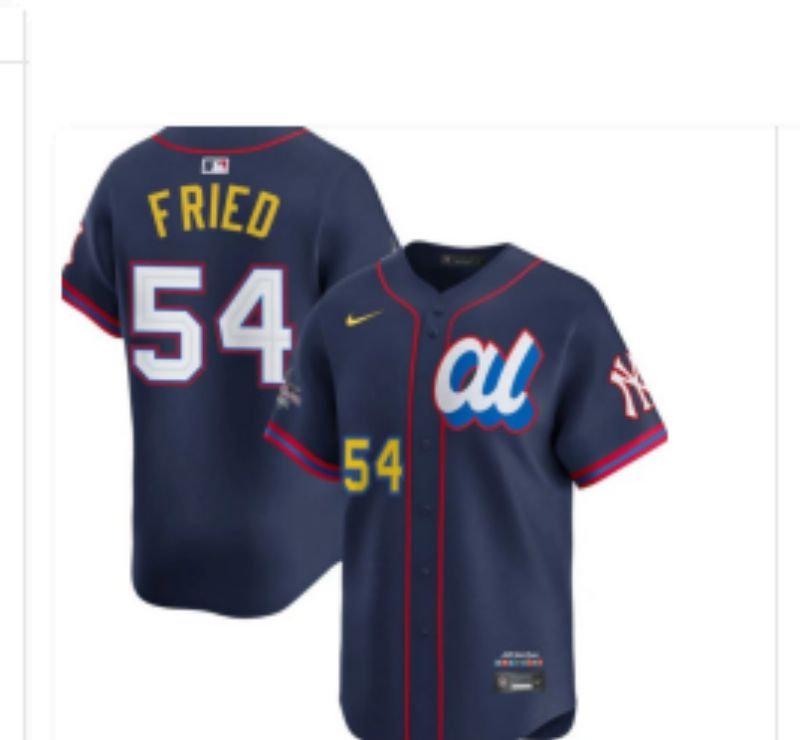Men 2025 New York Yankees #54 Fried Drak Blue All star Nike MLB Jersey style 07->new york yankees->MLB Jersey